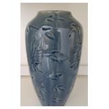 Blue ceramic vase