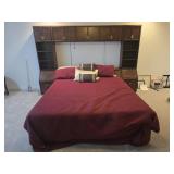 HUGE King size bed set shelf frame