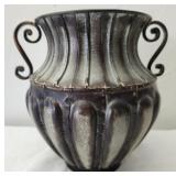 Metal weighted handle flower pot
