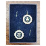 Presidential cuff links with Ronald Reagan on back