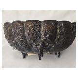 Decorative Silverplated Angel Cherub Footed Bowl