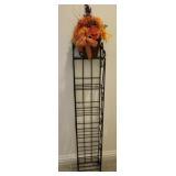 Metal 6 shelf w faux plant