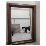 Vintage wooden framed mirror