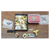 Estate lot of misc medical pins and more