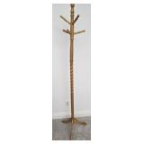Tall wood coat rack