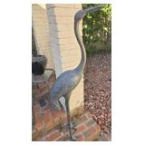 Outdoor Heavy Metal Blue Herron or Crane Bird