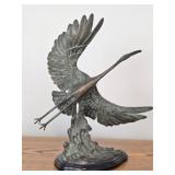 Decorative Copper Metal Bird In Flight Statue