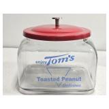 New Tom's Toasted Peanut Jar w Metal Lid
