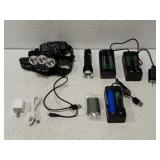 Lot of lights and rechargeable batteries