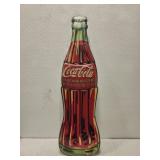 Metal coca cola bottle sign