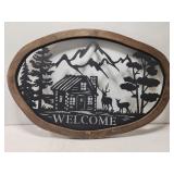 Large Cut Metal Wilderness Welcome Sign