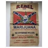 Rebel burlap Marijuana sack