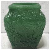 Lenox Imperial glass 'chickadee' vase Jade green