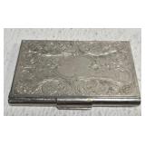 Silver plated victorian style card holder
