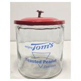 New Tom's Toasted Peanut Jar w Metal Lid