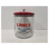 New Large glass and metal Lance cannisters