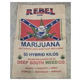 Collectible Rebel Brand Marijuana Burlap Sack