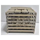 LRG Tennessee Valley Farms Wooden Egg Crate