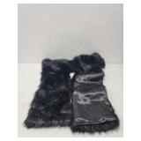 Black shaw with hand warmers