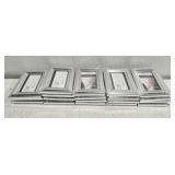 Lot of 18 small 2' by 3' chrome photo frames
