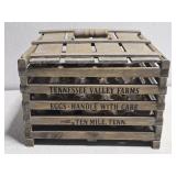 MED Tennessee Valley Farms Wooden Egg Crate