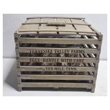 LRG Tennessee Valley Farms Wooden Egg Crate