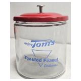 New Tom's Toasted Peanut Jar w Metal Lid