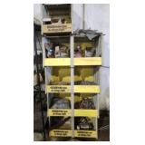 9 shelf bin FULL OF NUTS SCREWS & MORE