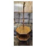 Vintage side Table w light NEEDS WORK