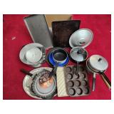 Box lot of pots and pans