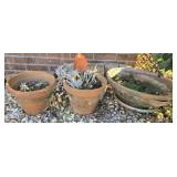 Lot of 3 planting pots