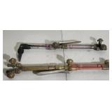 two oxy-acetylene cutting torches