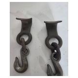 Lot of 2 industrial hooks Crosby Laughlin
