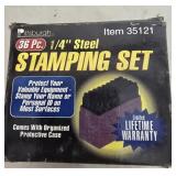 36 piece ï¿½' steel stamping set