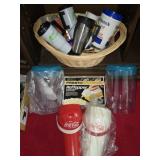 Estate Lot of Basket Cups Plastic Pitchers Etc