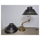 vintage toleware-style student desk lamp see desc
