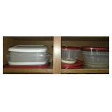 Shelf Lot of Misc Rubbermaid Tupperware