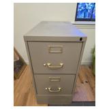 2 drawer metal filing cabinet