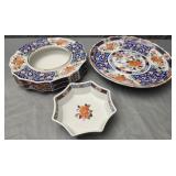Lot of 3 Japanese Kutani dishes