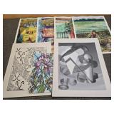 Lot of 7 pieces of art