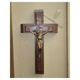 Wooden Cross with Jesus Figurine