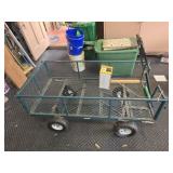 Green metal wagon