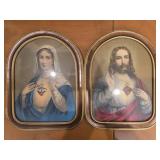 Pair of Jesus and Mary pictures