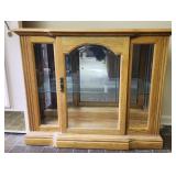 Oak curio cabinet