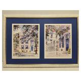 Framed signed print by Josie Van Gent Edell