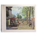 The Flower Mart Print by Constantin Kluge