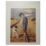 Signed and numbered 'Walking The Rails' print **