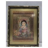 Framed print of a girl