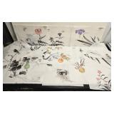 Apx 20 HIROKO Chinese Brush Paintings Rice Paper