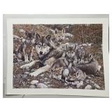 Signed 'Den Mother' print by Carl Brenders